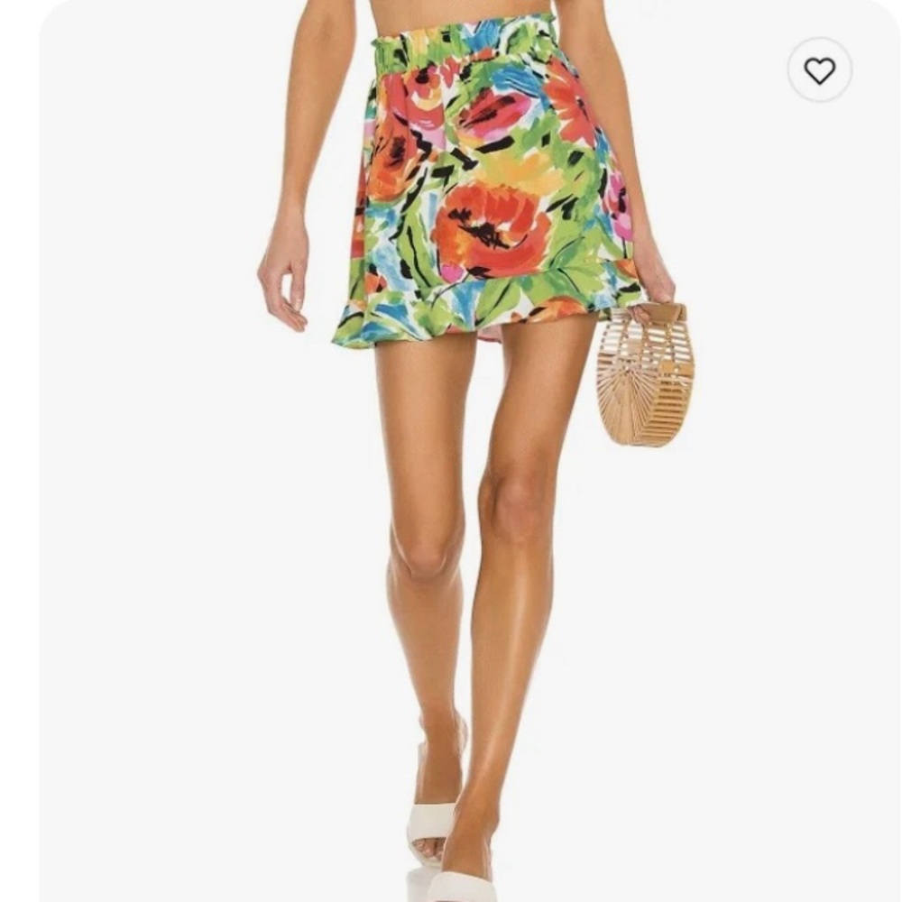 Show Me Your MuMu Roman Ruffle Skirt in Mimosa Blooms
